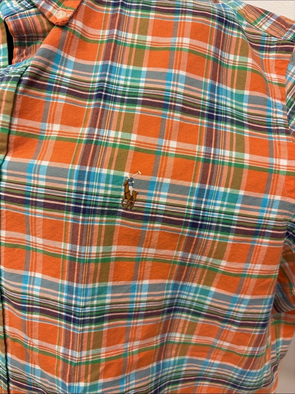 Polo Ralph Lauren men’s madras plaid Oxford cloth shirt XXL PERFECT - Picture 3 of 4